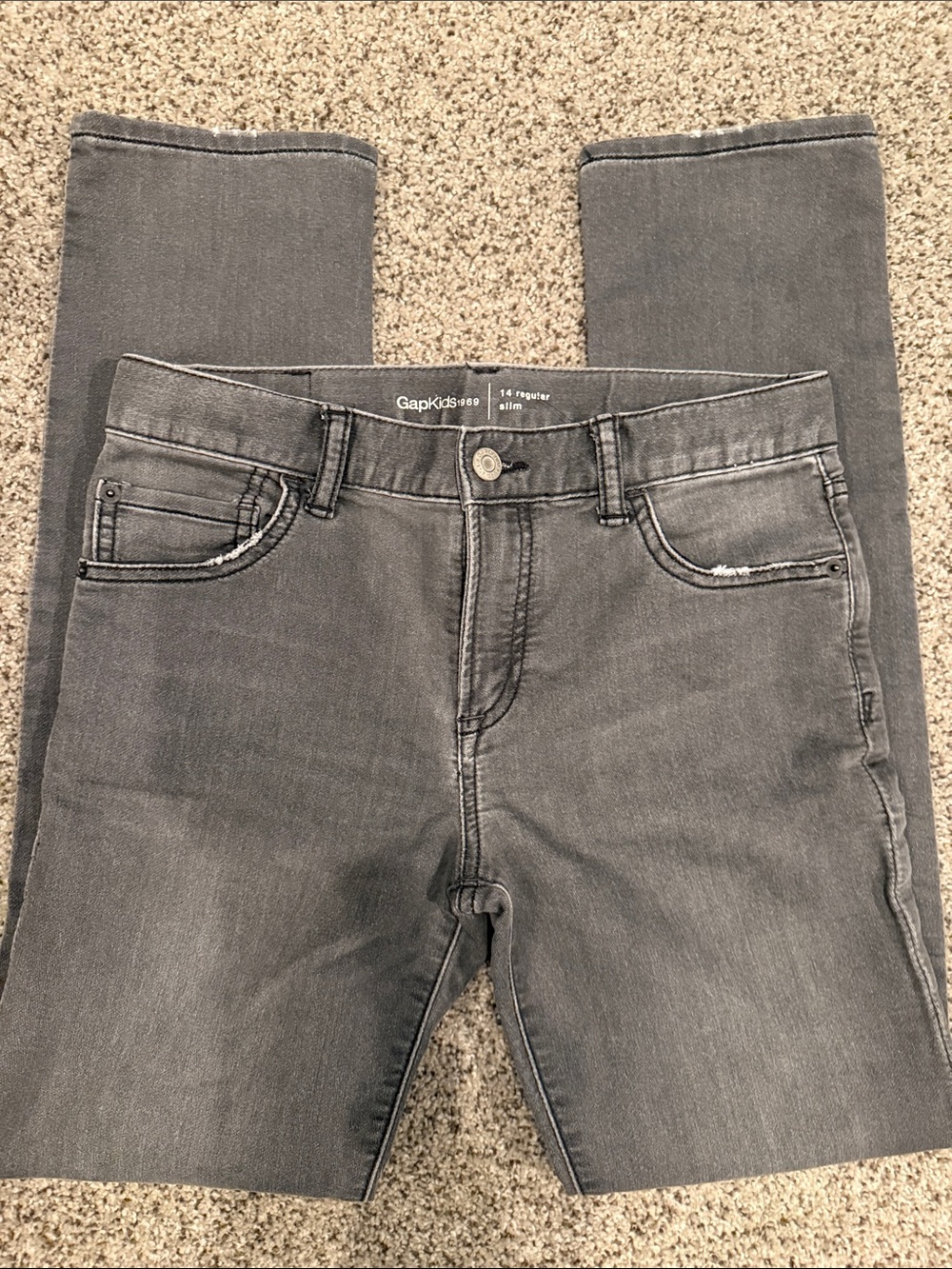 GAP boys faded black/Gray Skinny Jeans